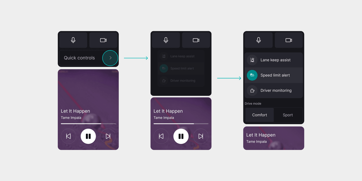 The customizable car controls