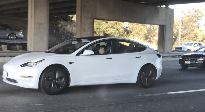 A driver taking nap while using Autopilot