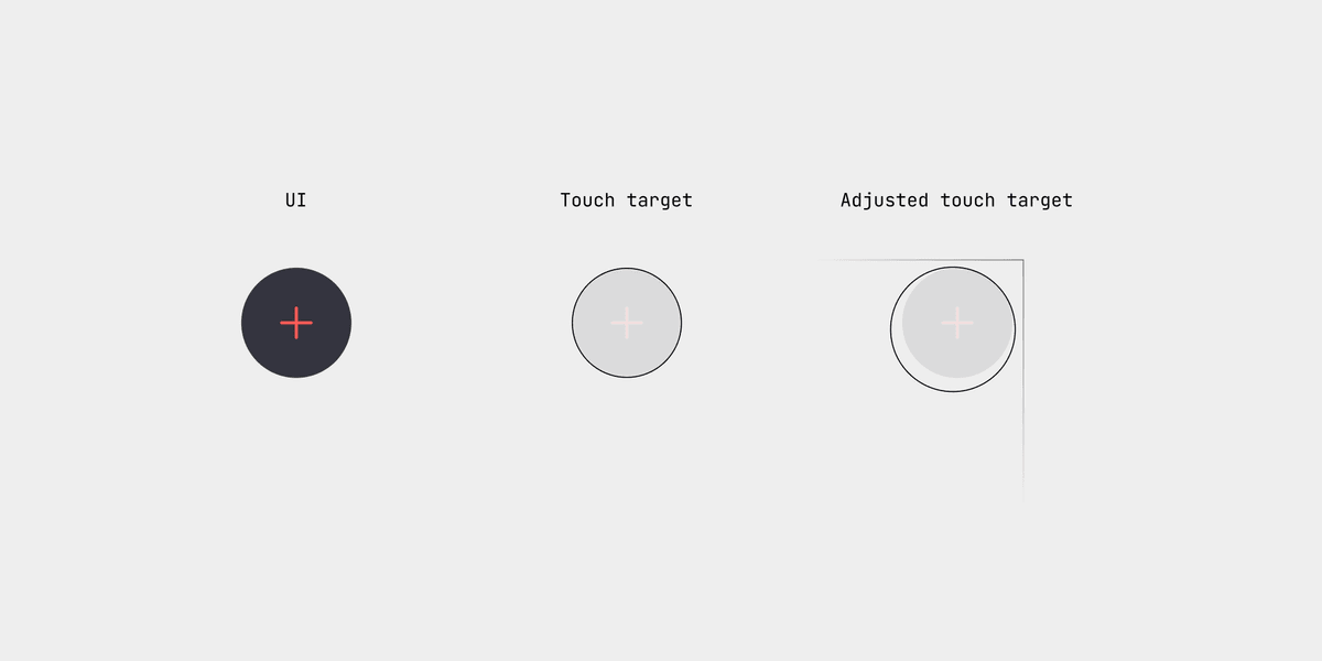 How we are changing the touch targets