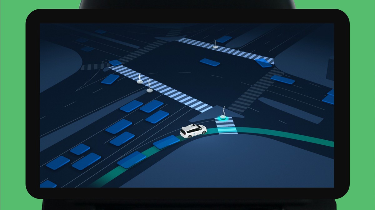 Pedestrian crossings are highlighted