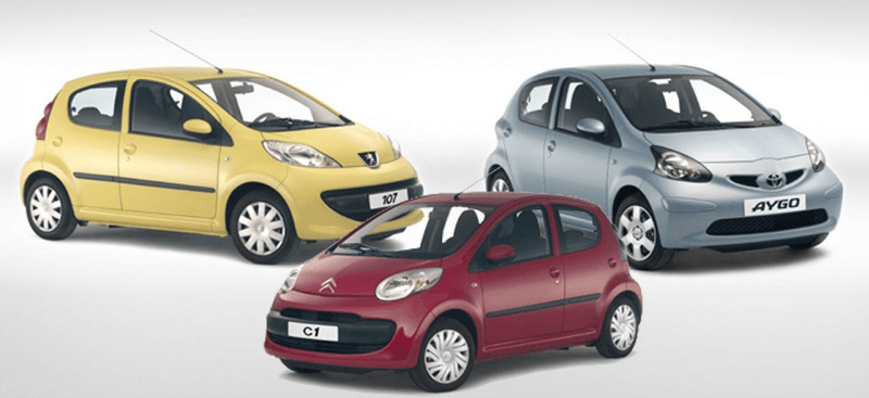 The Peugeot 107, Citroën C1, and Toyota Aygo share the same production line