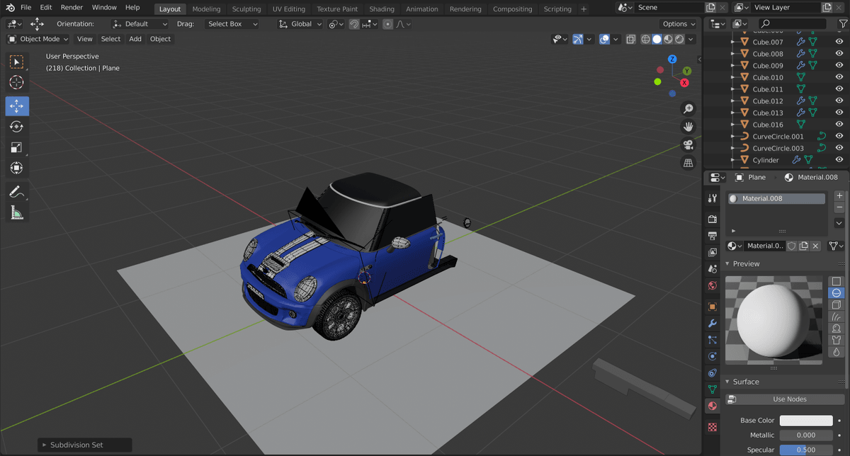 I used Blender to modify the 3D model